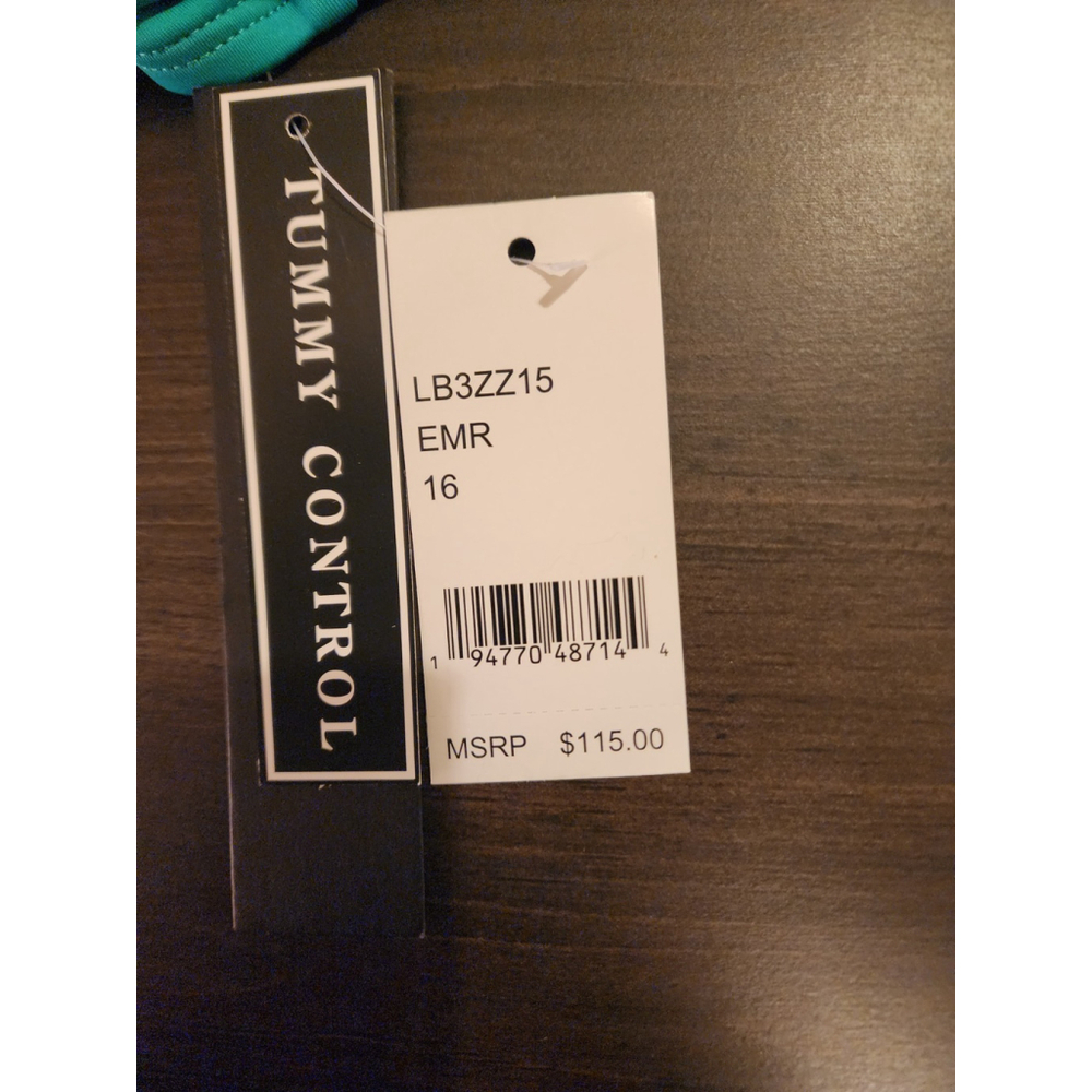 La Blanca One piece Swimsuit Bathing Suit 16 Emerald Forest Green Tummy Control - Picture 9 of 16
